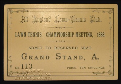 Wimbledon Ticket RIDDELL STAND